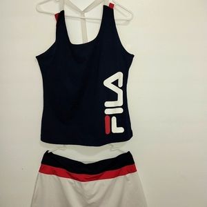 Fila Miniskirt/Tank Top Tee w/Fila logo in Front